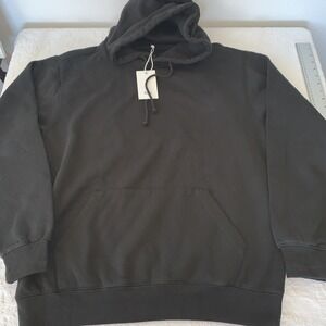 Katin Embroidered Fleece Hoodie Surf Sweatshirt Pockets Size Medium NWT Black